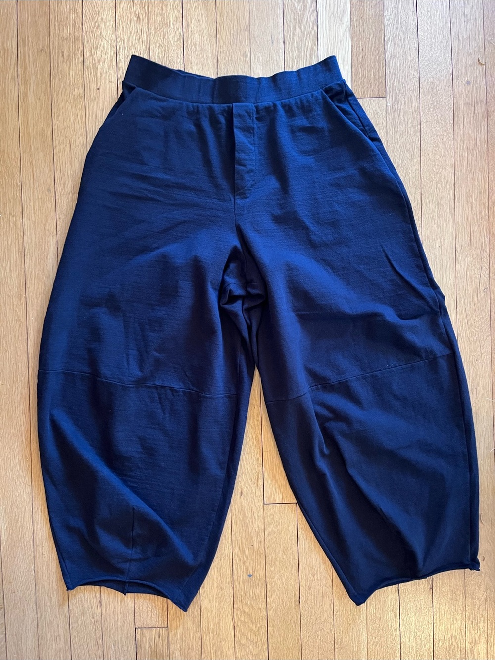 OSKLEN Barrel Leg Black Cotton Pants— Size L